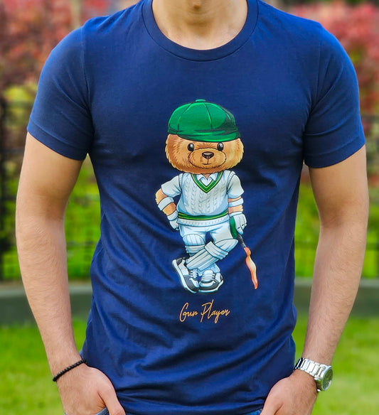 OG Cricket Teddy Bear T Shirt Green/Navy