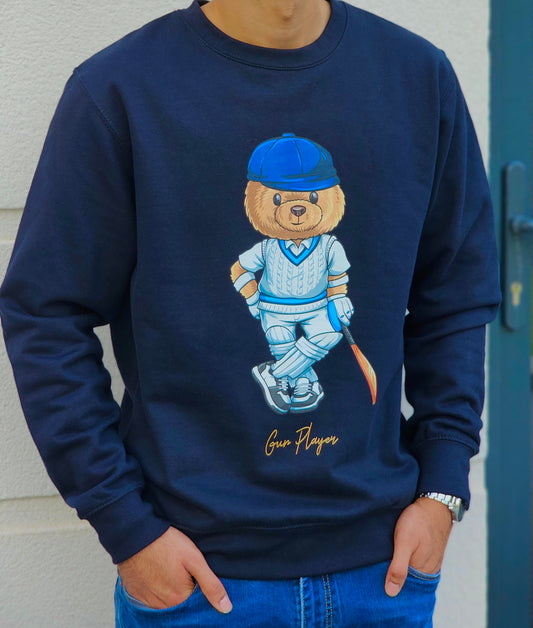 OG Cricket Teddy Bear Sweatshirt Navy/Blue