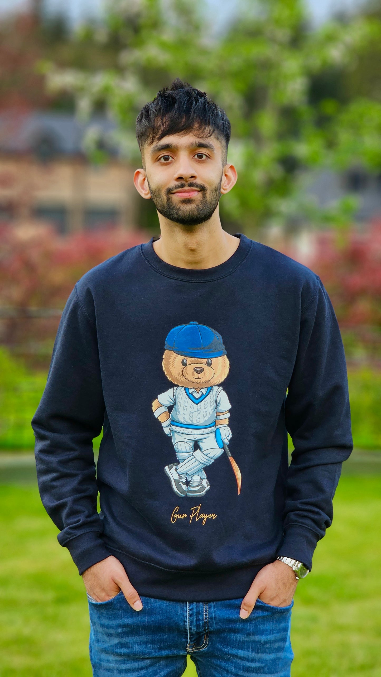 OG Cricket Teddy Bear Sweatshirt Navy/Blue